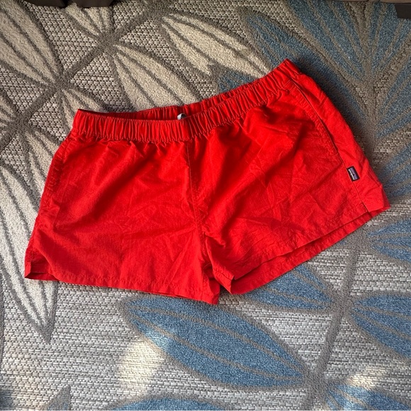 Patagonia Women’s Barely Baggie Shorts Size XL Red/Orange Drawstring - Picture 1 of 4